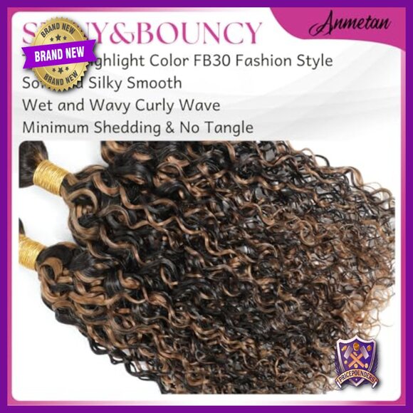 14 Inch Human Hair Extensions Water Wave Bundles 100g Single Weft main image 6